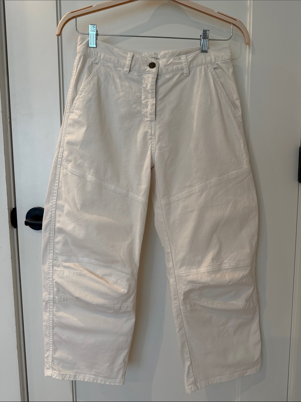 Nili Lotan Shon Cotton Pants Ivory White Size 0